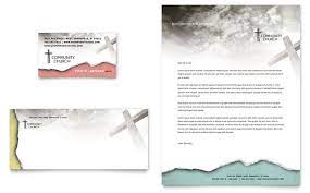 Invitation letter template letter invitation to a free church 440330. Bible Church Business Card Letterhead Template Design