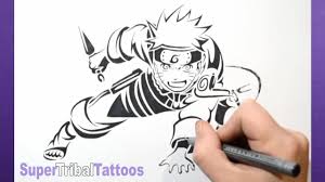 Speed Drawing Naruto Cool Tribal Abstract Design Style
