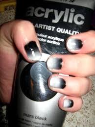 ombre nail art with acrylic paint how