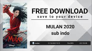 Minggu, 27 september 2020 21:40. Mulan 2020 Full Movie Free Download Youtube