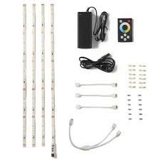 Newhouse Lighting 20 In Tunable White 3000k 6000k Led Tape Light Kit 4 Strips Power Supply Remote And Connectors Included Ledkit Www The Home Depot