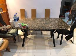 You are able to spend some time doing research, after you have identified the kind of set you desire. Granite Dining Table Furniture Tables Chairs On Carousell