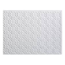 These versatile tiles are made of vinyl and come in numerous finishes to match any decor in your home. Fasade Easy Installation Traditional 6 Gloss White Backsplash Panel For Kitchen And Bathrooms 18 X 24 Panel Walmart Com Walmart Com