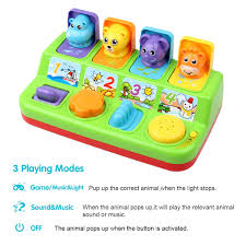 Fs Interactive Pop Up Animals Toy Activity Toy With Light Music Animal Sound Game For Ages 12 Months And Up Toddlers