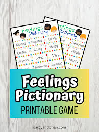 feelings pictionary printable game