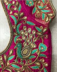 Ssm Tailor Work Blouse Peacock Embroidery Designs Blouse