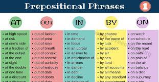 When an introductory prepositional phrase is very short (less than four words), the comma is usually optional. Prepositional Phrase A Big List Of 160 Prepositional Phrases Love English