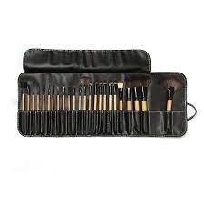 24pcs wood color makeup brush set