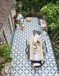outdoor e with cement tiles