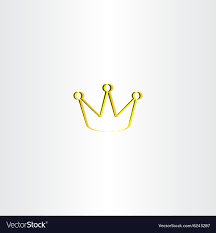 Golden King Crown Logo Royalty Free Vector Image
