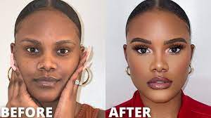 full glam makeup transformation