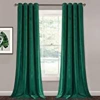 Americanflat emerald palms by modern tropical blackout rod pocket single curtain panel 50x84. Emerald Green Velvet Curtains You Ll Love In 2021 Visualhunt