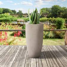 Concrete Tall Garden Plant Pots