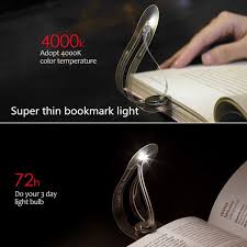 Mini Book Light Ultra Thin Bookmark Night Lamp Flexible Led Book Reading Light Bedroom Wish