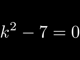 Solve The Quadratic Equation K 2 7