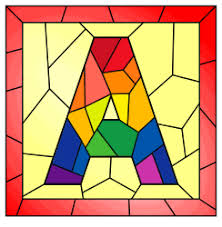 stained glass letter patterns free