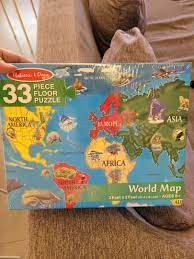 doug 33 pcs world map puzzle