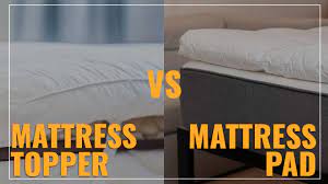 mattress topper vs mattress pad
