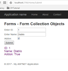 formcollection object in asp net mvc