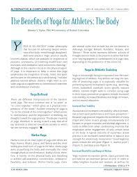 pdf the benefits of yoga for athletes