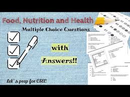 multiple choice questions nutrition