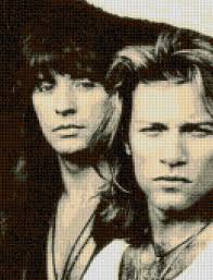Jon Bon Jovi And Richie Sambora Portrait Cross Stitch