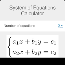 system of equations calculator