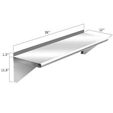 Tileon Stainless Steel Shelf 12 X 36 In
