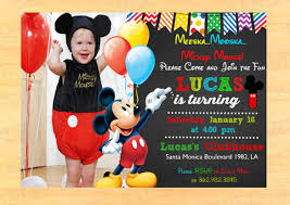 Mickey Mouse Personalised Invitations Under Fontanacountryinn Com