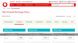 Vodafone Rs 209 Rs 479 Rs 529 Recharge Launched With