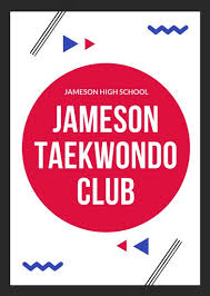 Red White Blue Taekwondo Club Flyer Templates By Canva