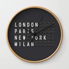 Milan Wall Clock By Printapix