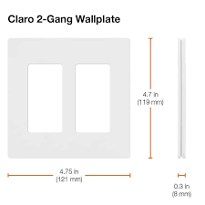 Lutron Claro 2 Gang Wall Plate