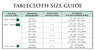 Rectangle Tablecloth Size Chart Www Bedowntowndaytona Com