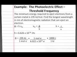 Chemistry 101 Photoelectric Effect