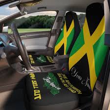 Jamaican Flag Car Seat Cover Set Of 2