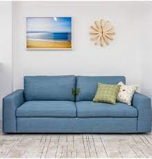 blue clic 3 seat sofa tangerine