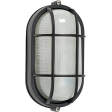 8 5 black oval outdoor wall light