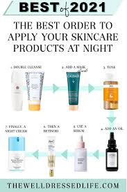 order to apply skincare s at night