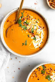 carrot and red lentil soup eat with
