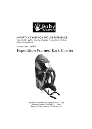 Babyweavers Expedition Framed Back