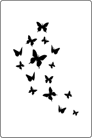 Butterfly Stencils Wall Large Three Butterfly Stencil Mix
