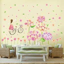 Compre Pink Flowers Girls Bicycle Wall