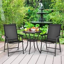 Clihome Iron Outdoor Dining Chair Patio