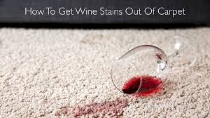 how to get wine stains out of carpet