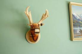 Fabric Stag Head Wall Mounted Hanging
