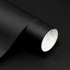 Buy Homease Solid Black Wallpaper 24 x ...