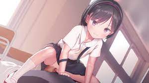 explicit, artist:custom udon, 1boy, 1girl, 3d, animated, assertive female,  bangs, black hair, blue skirt, blush, censored, chair, child, classroom,  closed mouth, clothed sex, clothes lift, clothing aside, collarbone,  collared shirt, cum, cum