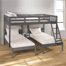Over Double Twin Solid Wood Bunk Bed