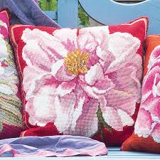 Pink Peony Ehrman Tapestry Needlepoint Designs